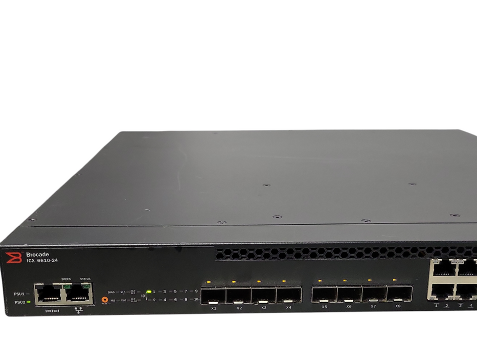 Brocade ICX6610-24-I 24-Port 1GbE RJ45 Switch with 8× 1GbE SFP _