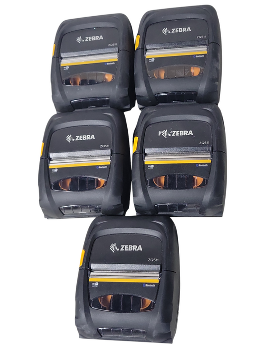 Lot of 5x - Zebra ZQ511 Mobile Thermal Label Printer ZQ51-BUW0000-00 Q%