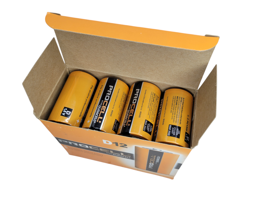 Lot of 12x - Duracell Procell D12  (expired March 2023) Q%
