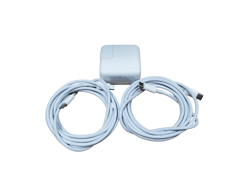 30W Apple USB-C Power Adapter w/ 2x Cables