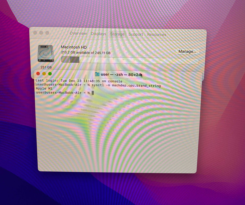 Apple MacBook Air M1 2020 8GB RAM 256GB SSD READ