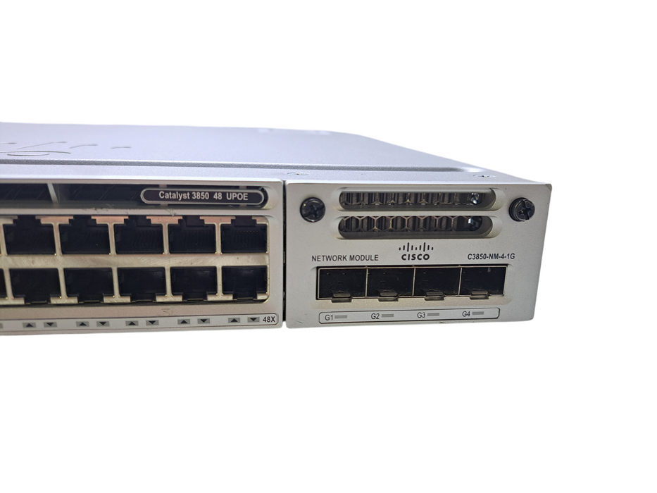 Cisco WS-C3850-48U-L | 48-Port Gigabit PoE Switch w/ C3850-NM-4-1G *READ*