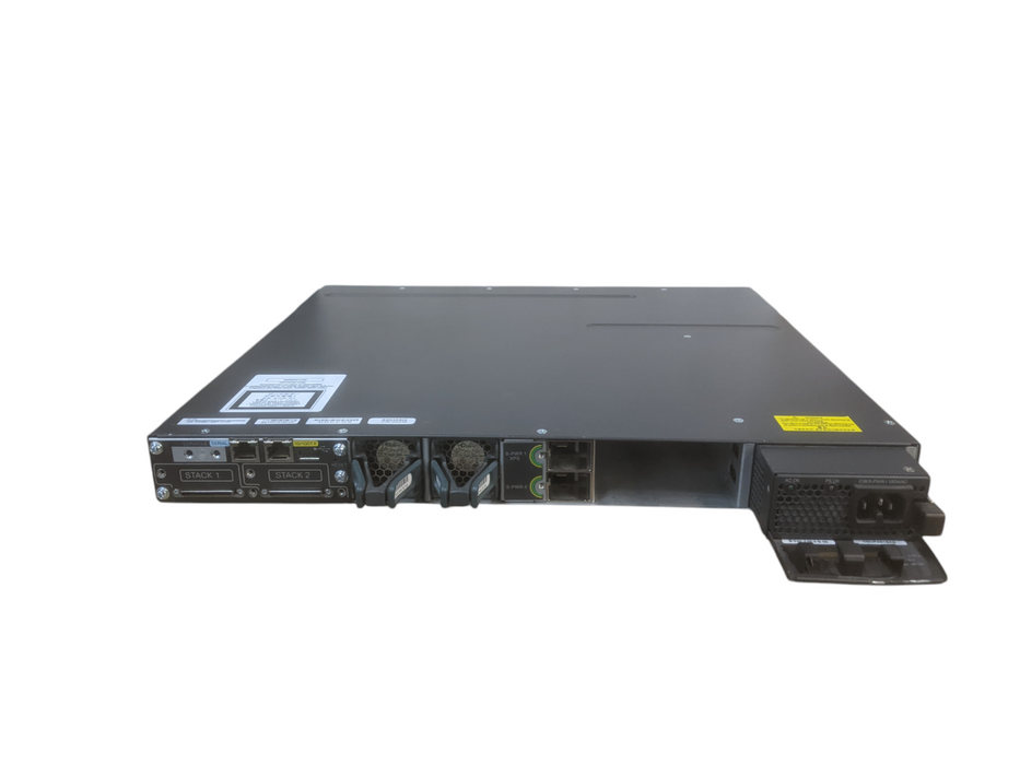 Cisco WS-C3750X-48PF-S V02 | 48-Port Gigabit PoE+ Switch | 1x 1100W PSU | *READ*  Q