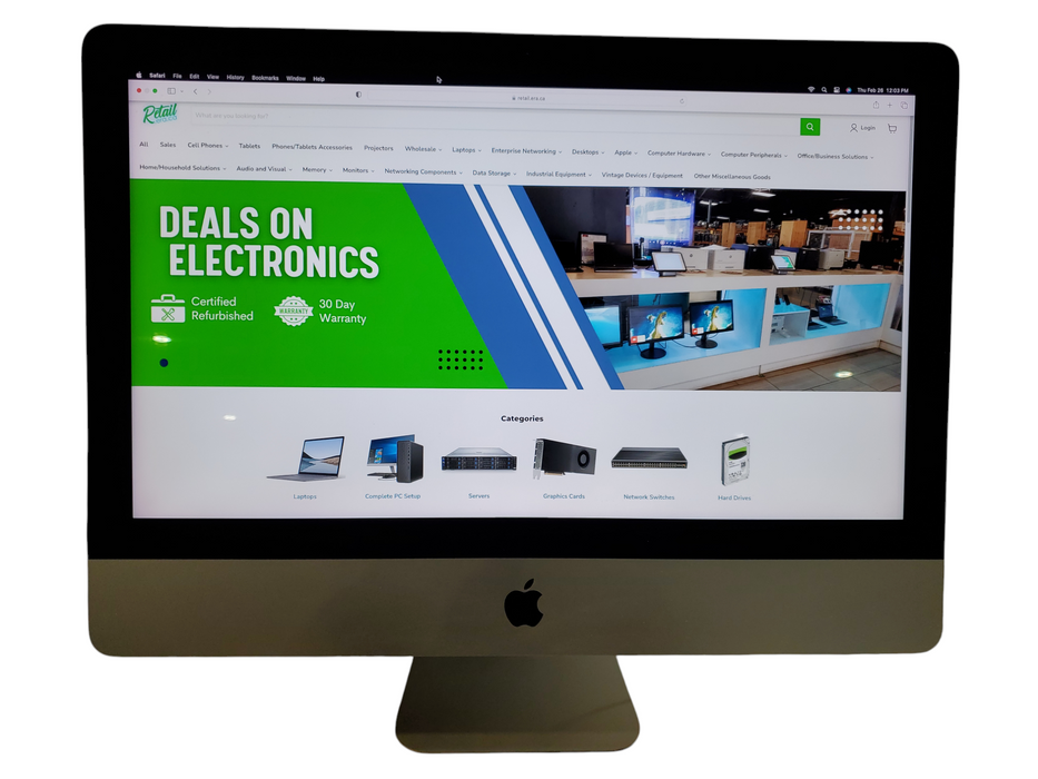 Apple iMac Retina 4K 2017 21.5" A1418, i5-7400 CPU 3GHz 8GB RAM 1TB