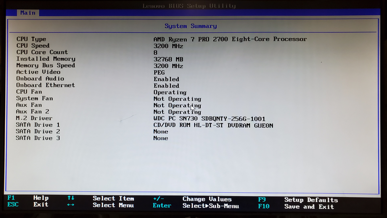 Lenovo ThinkCentre M725s, Ryzen 7 Pro 2700, 32GB DDR4, R520, 256GB SSD