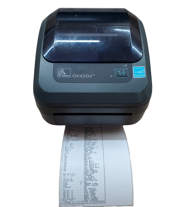 Zebra GK420d Thermal Label Printer TESTED | GK42-202510-000 Q