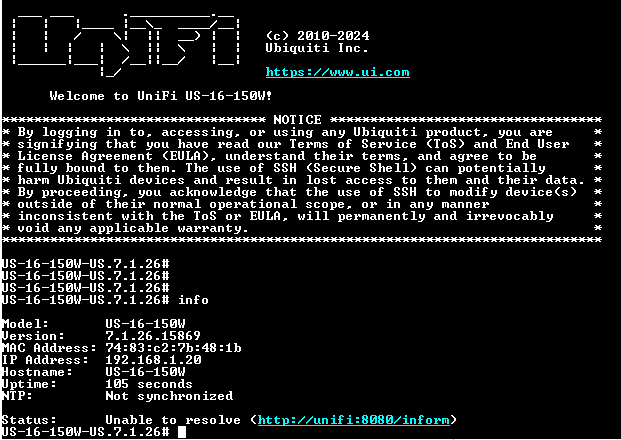 Ubiquiti Networks UniFi Managed PoE 16-Port Gigabit Switch US-16-150W