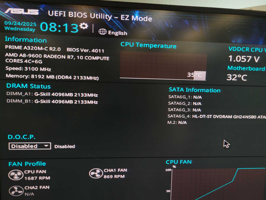 Certified Data - AMD A8-9600 8GB DDR4 NO HDD ASUS PRIME A320M-C R2.0 %