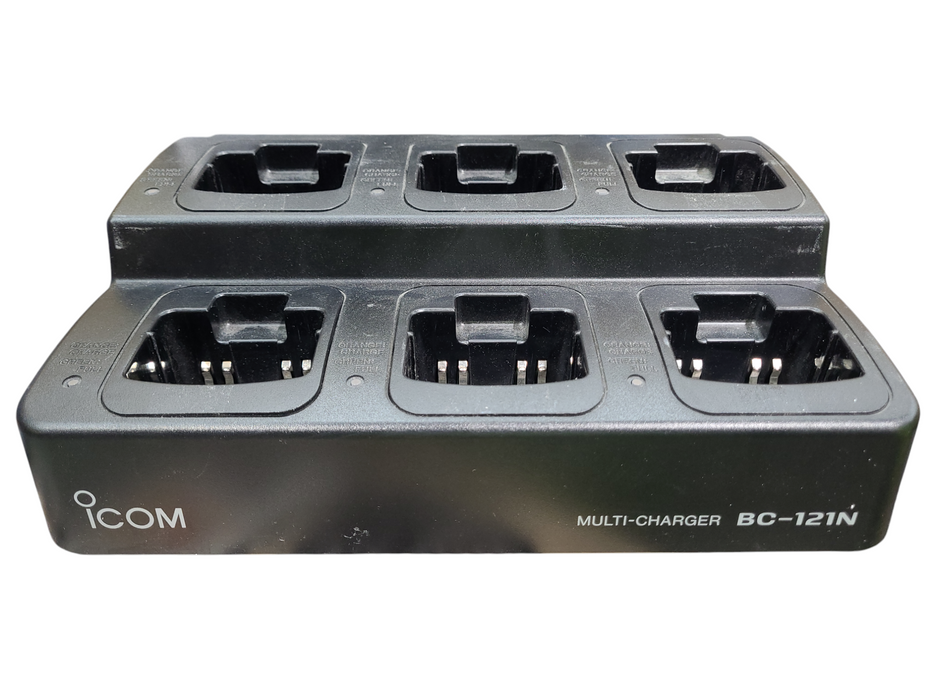 ICOM BC-121N Radio Battery Charger, 6-Unit Multi-Charger - No Power Supply