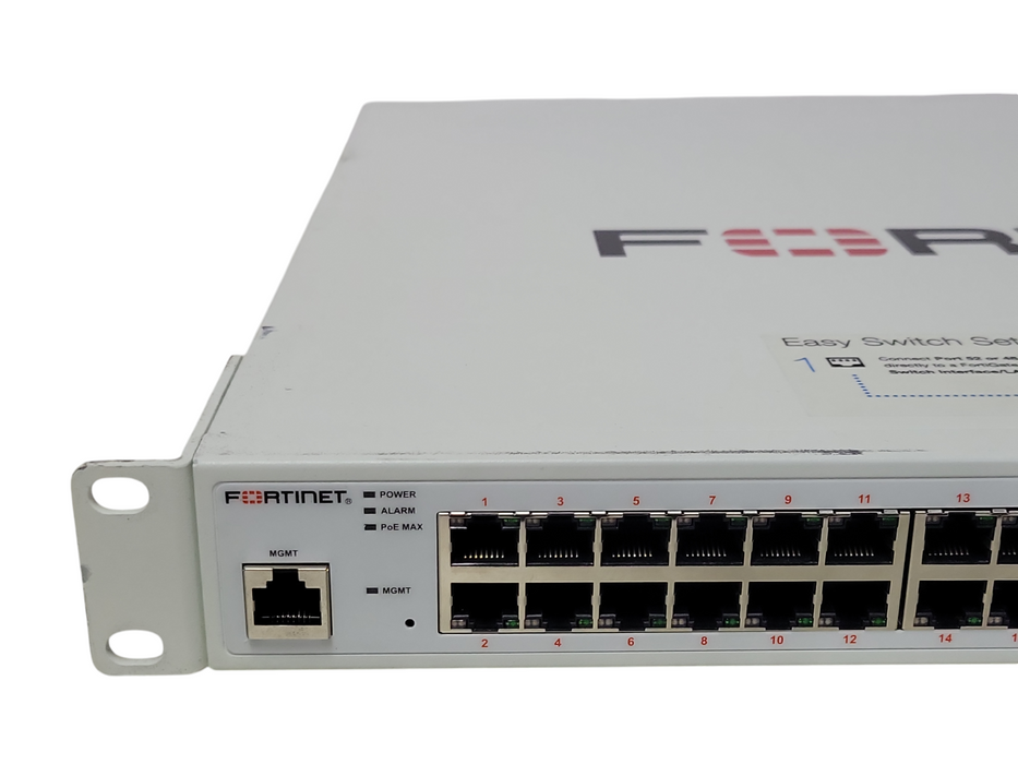 Fortinet Fortiswitch FS-448D-FPOE 48Port Gigabit Managed PoE Switch 2x PSU_