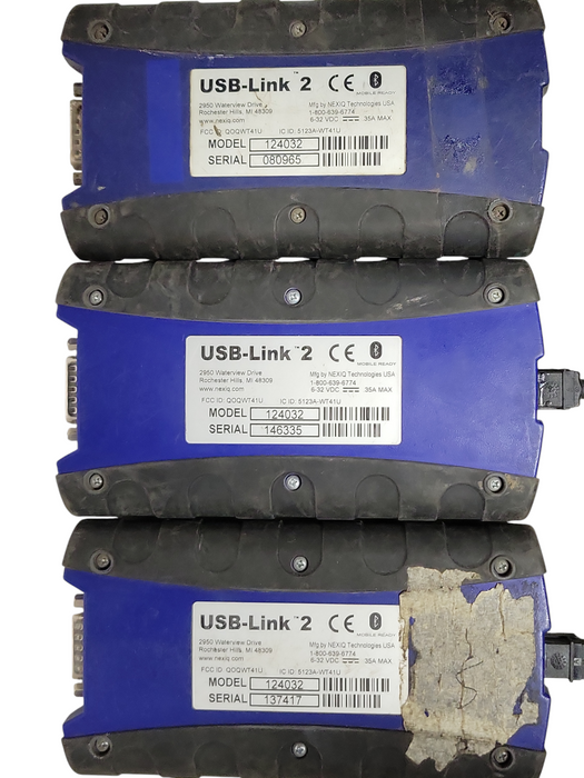 Lot of 3x Nexiq technologies USB-Link 2 124032, READ _