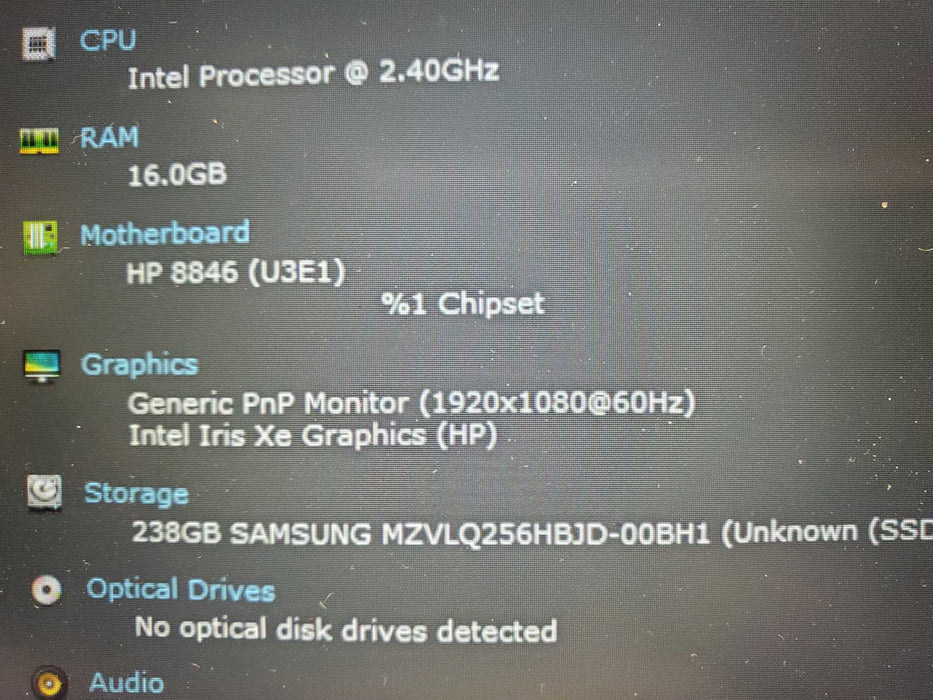 HP EliteBook 850 G8 Core i5-1135G7@2.40GHz 16GB RAM 256GB SSD read  Lap200