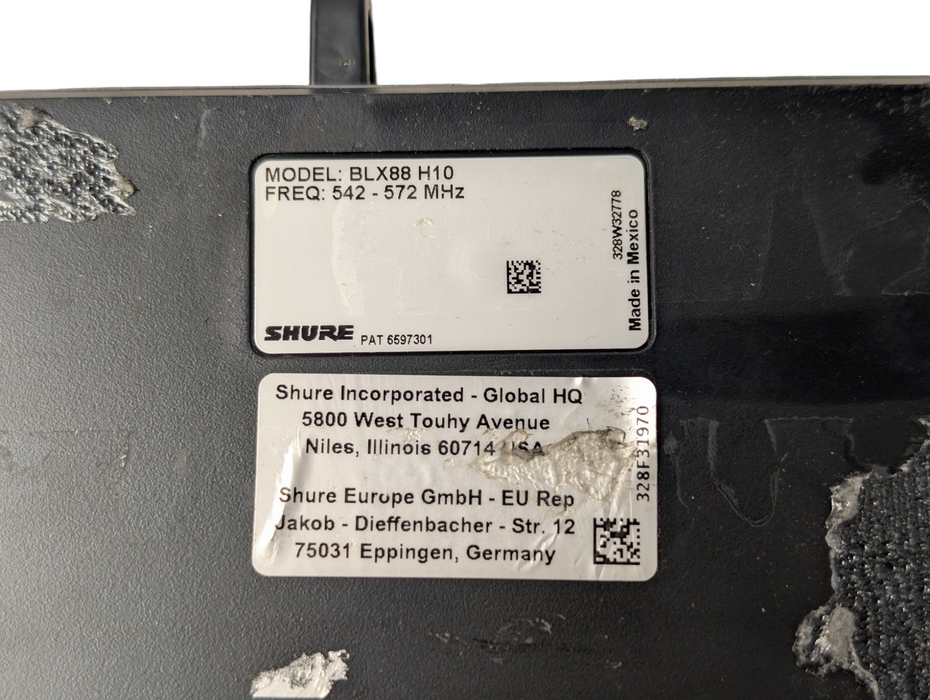 SHURE BLX88 H10 542-572 MHz Wireless receiver  -