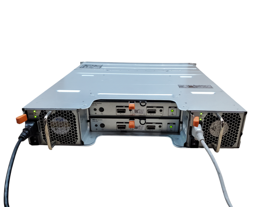 Dell PowerVault MD1220 24x2.5" Storage Array w/ 2x MD12, 2x 600W PSU