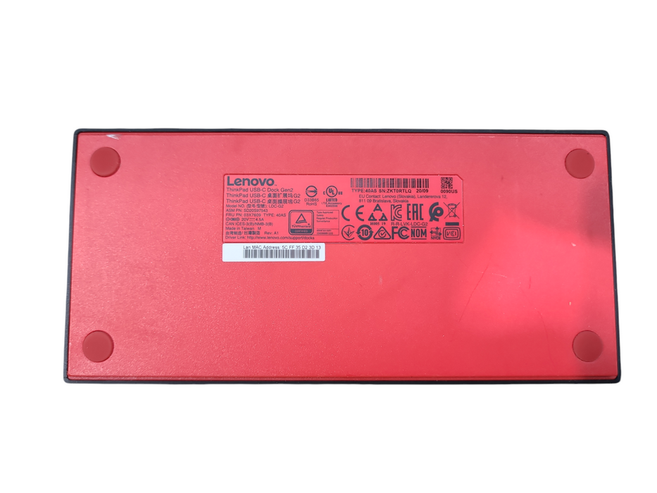 Lenovo ThinkPad USB-C Dock Gen2 LDC-G2 w/ Power Supply