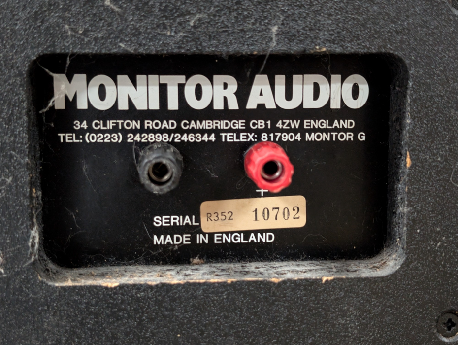 Monitor Audio R352 Speaker Pair with Stands made in UK -