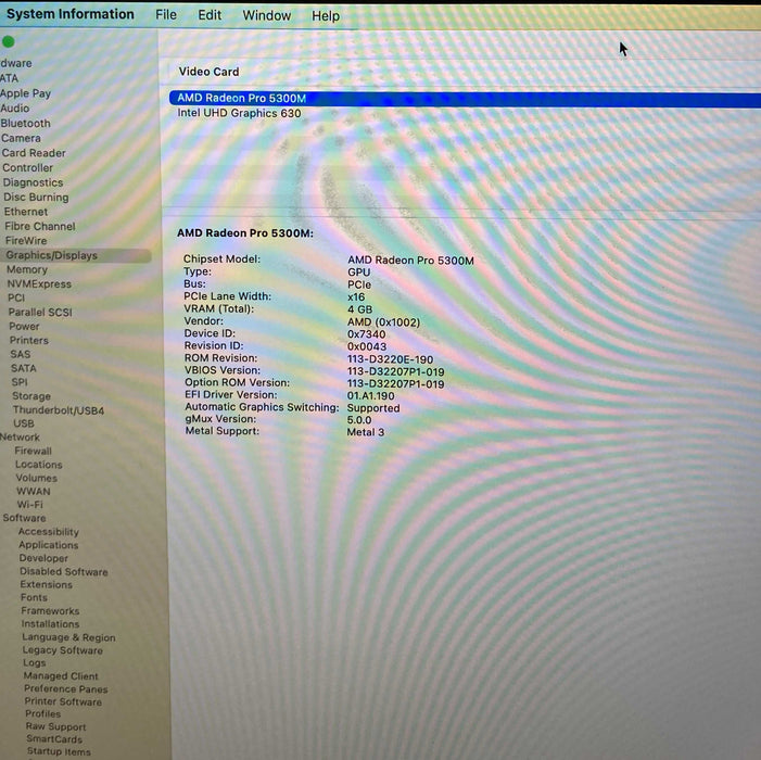 Apple MacBook Pro 16"2019 i7-9750H Radeon PRO 5300M 16GB RAM 512GB SSD READ