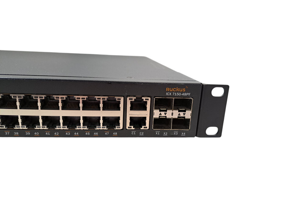 Ruckus ICX7150-48PF-4X10GR | 48x Gigabit PoE+ 740W, 4x 10G SFP+ Switch )