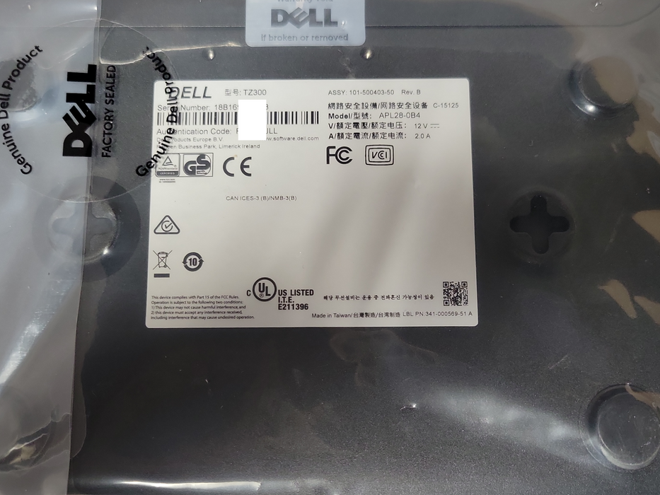 DELL SonicWall TZ300 Network Security Appliance Part Number: APL28-0B4 Q_