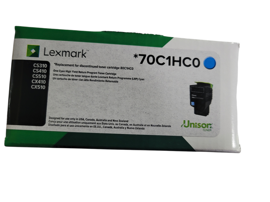 Lexmark 70C1HC0 CYAN Extra High Yield Toner  Genuine