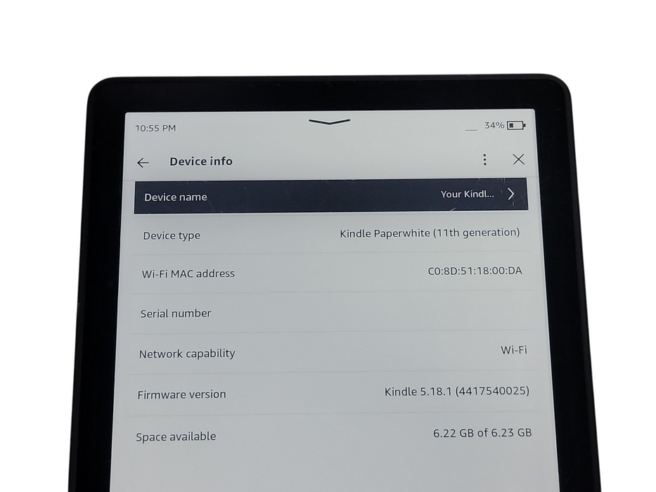 Amazon Kindle Paperwhite 11th Gen - 8GB - Black