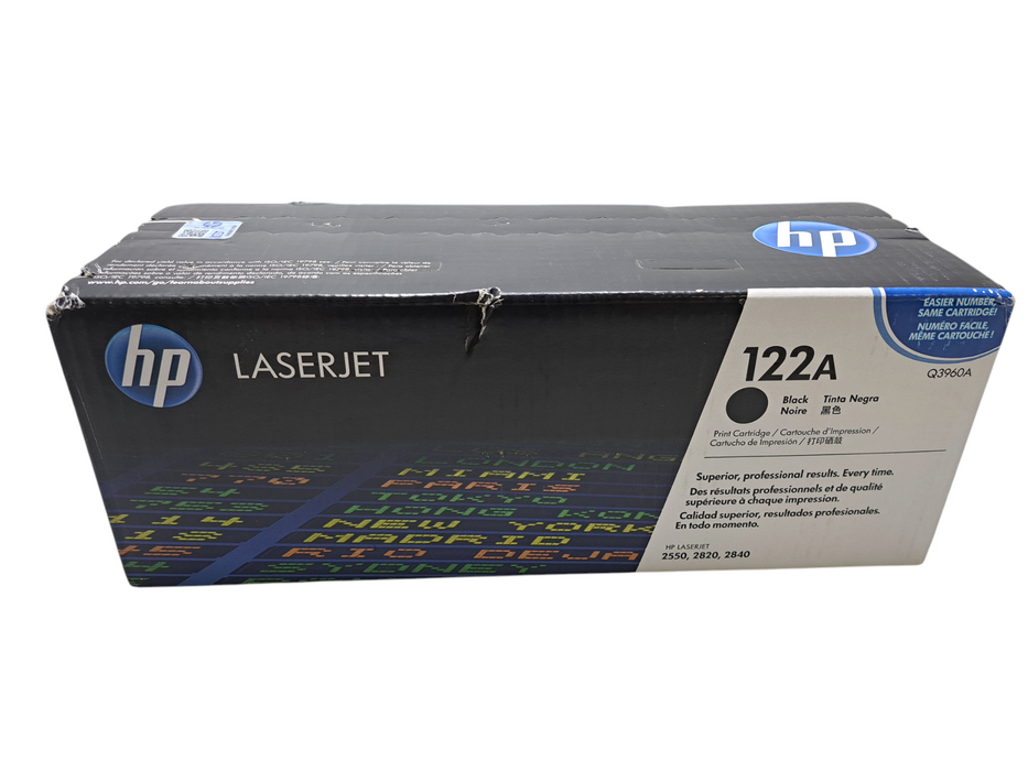 Genuine New HP 122A Black Print Cartridge Q3960A HP Laserjet 2550 2820 2840 )