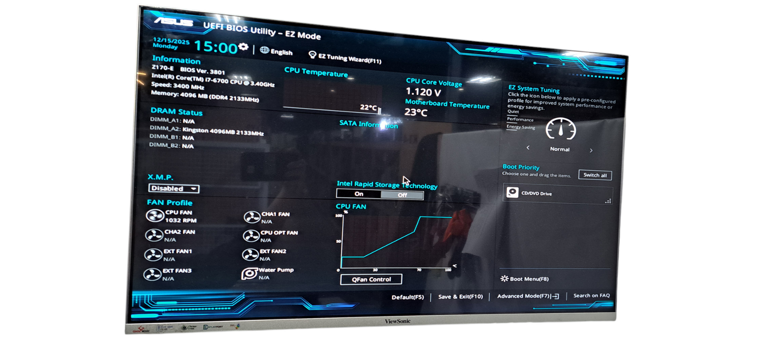 ASUS Z170-E, LGA 1151 ATX Motherboard W/ i7-6700 CPU|4GB DDR4 RAM|No Shield