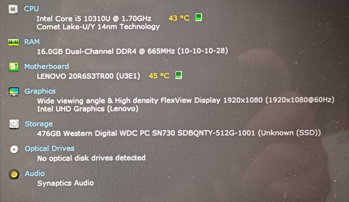 Lenovo ThinkPad L13 Yoga, i5-10310U 1.70GHz, 16GB DDR4, 512GB NVMe  Lap200
