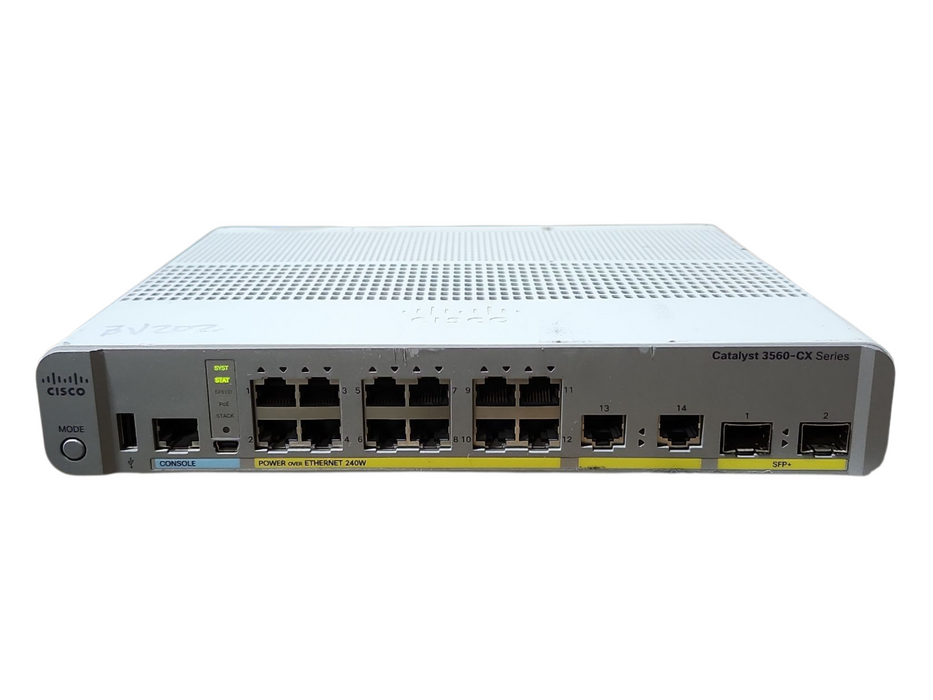 Cisco WS-C3560CX-12PD-S 16 Port Compact Switch, 12x PoE Ports 4x Uplinks