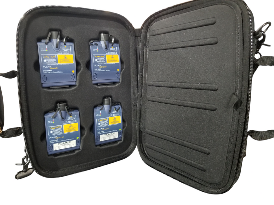 Lot x4 Fluke Networks 2x DTX-SFM2 & 2x DTX-GFM2 MultiMode Fiber Module