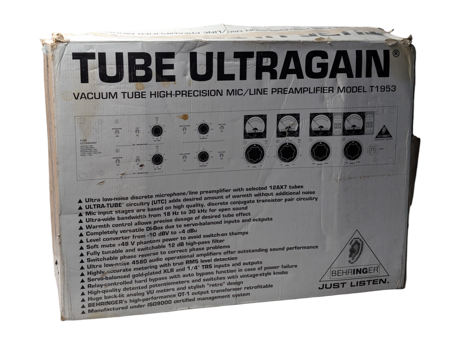 Behringer Tube Ultragain Vacuum Tube High-Precision Mic / Line Preamp T1953 -