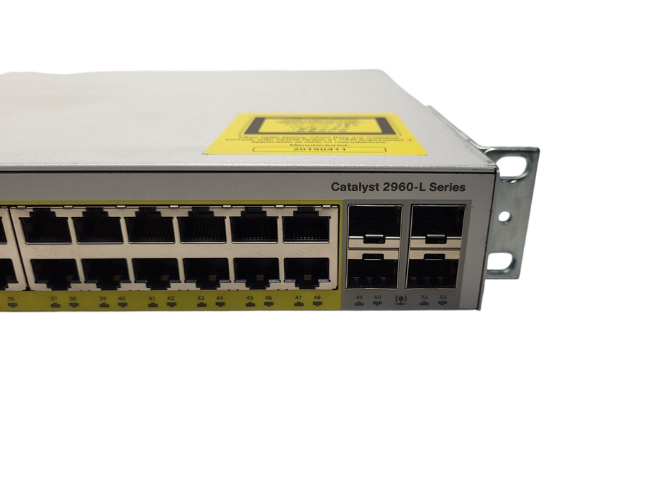 Cisco WS-C2960L-48PS-LL V01 48-Port Gigabit PoE Network Switch $