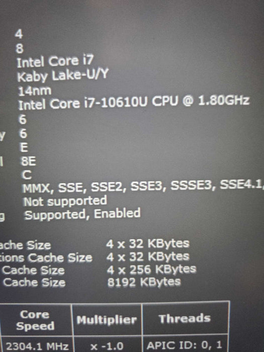 Dell Latitude 5410 | Intel Core i7-10610U @1.80GHz, 16GB DDR4, 256GB NVMe  READ