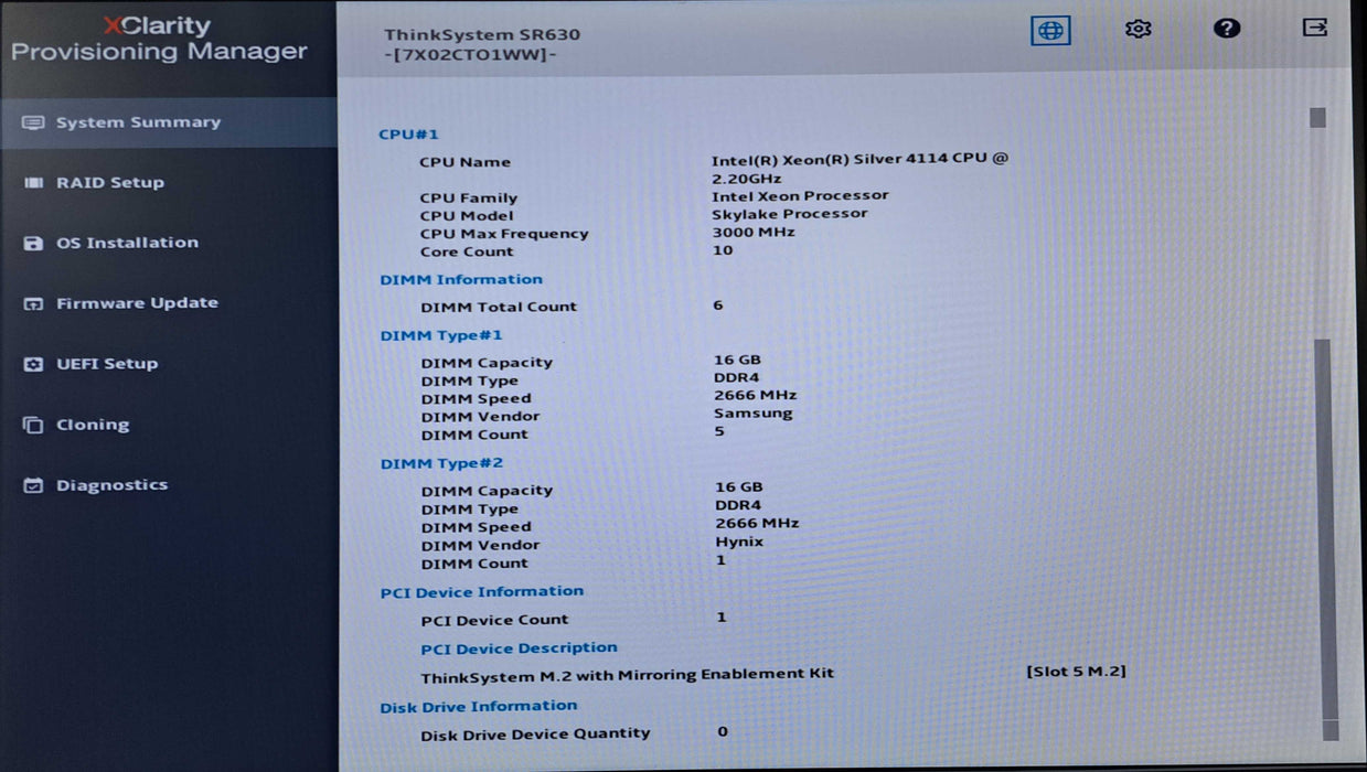 Lenovo SR630 1U Server | Xeon Silver 4114 @2.20GHz, 96GB DDR4, No HDD/RAID