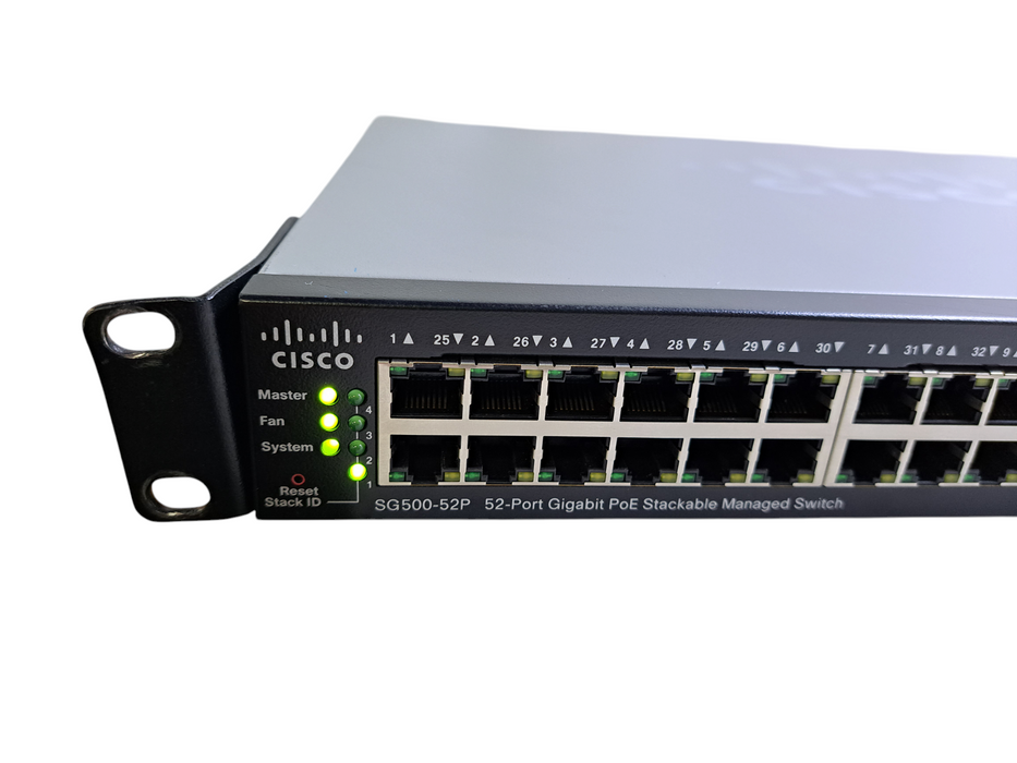 Cisco SG500-52P-K9 V05 | 52-Port Gigabit PoE Stackable Managed Switch )