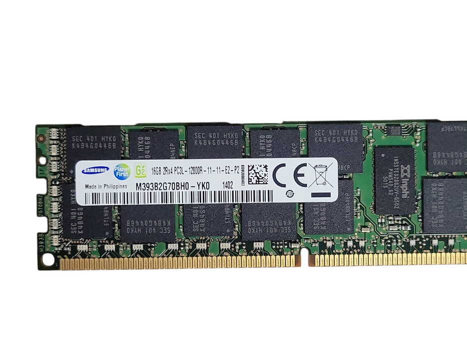 Samsung 16GB 2Rx4 PC3L-12800R DDR3 1600MHz ECC RDIMM Memory Q_