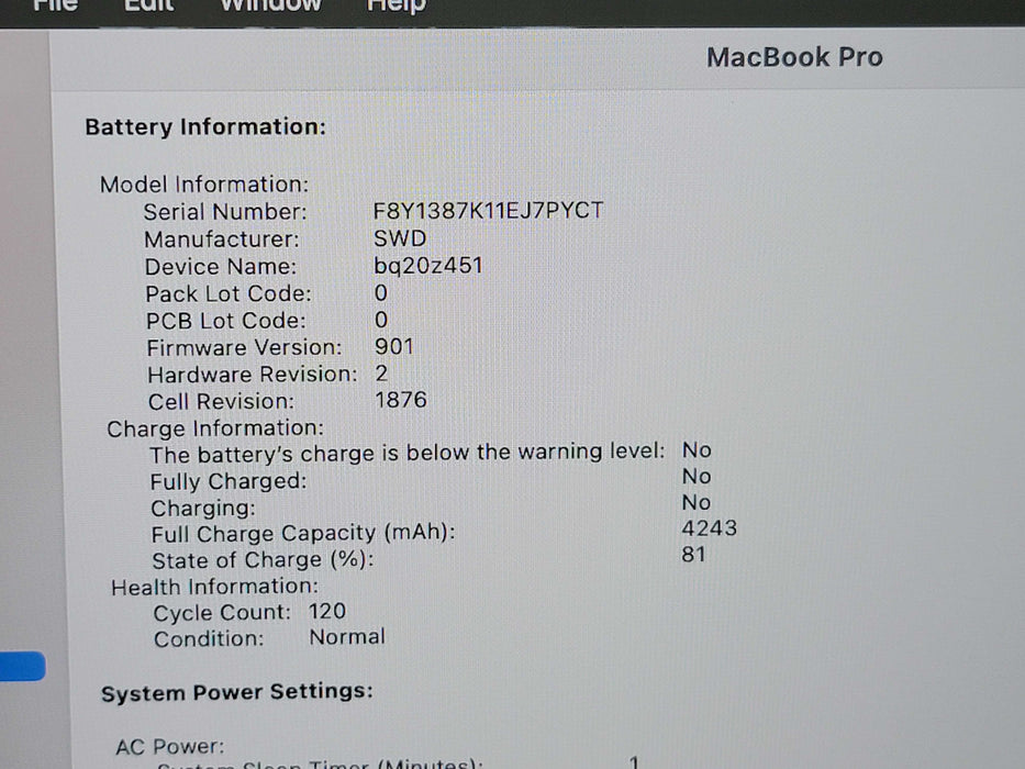 Apple Macbook Pro 2020 13" 4-Core i5-1038NG7 @ 2.0GHz 16GB DDR4 500GB SSD