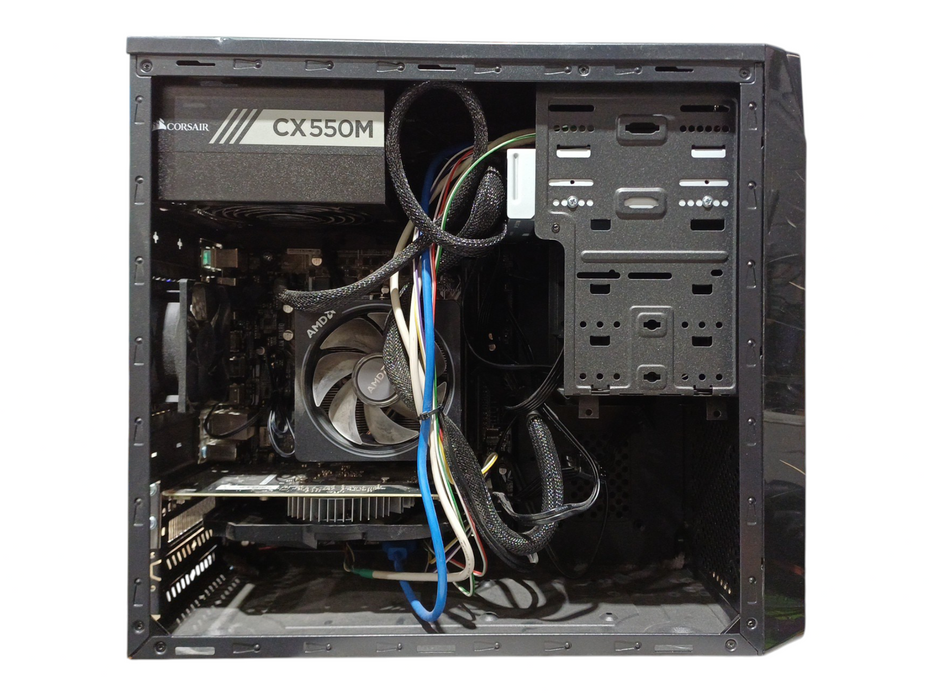 Custom PC, ASUS PRIME A320M-K, Ryzen 7 2700X, 16GB DDR4, 256GB NVMe, 1050Ti