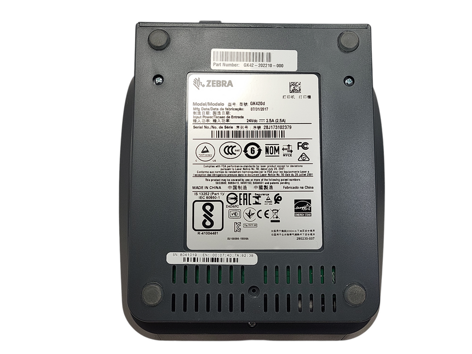 Zebra GK420d Thermal Label Printer GK42-202210-000 $