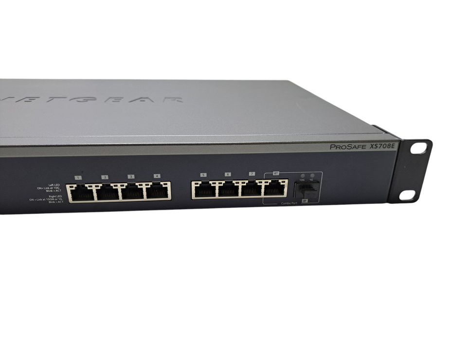 Netgear XS708E | 8-Port 10-Gigabit Prosafe Plus Ethernet Switch )