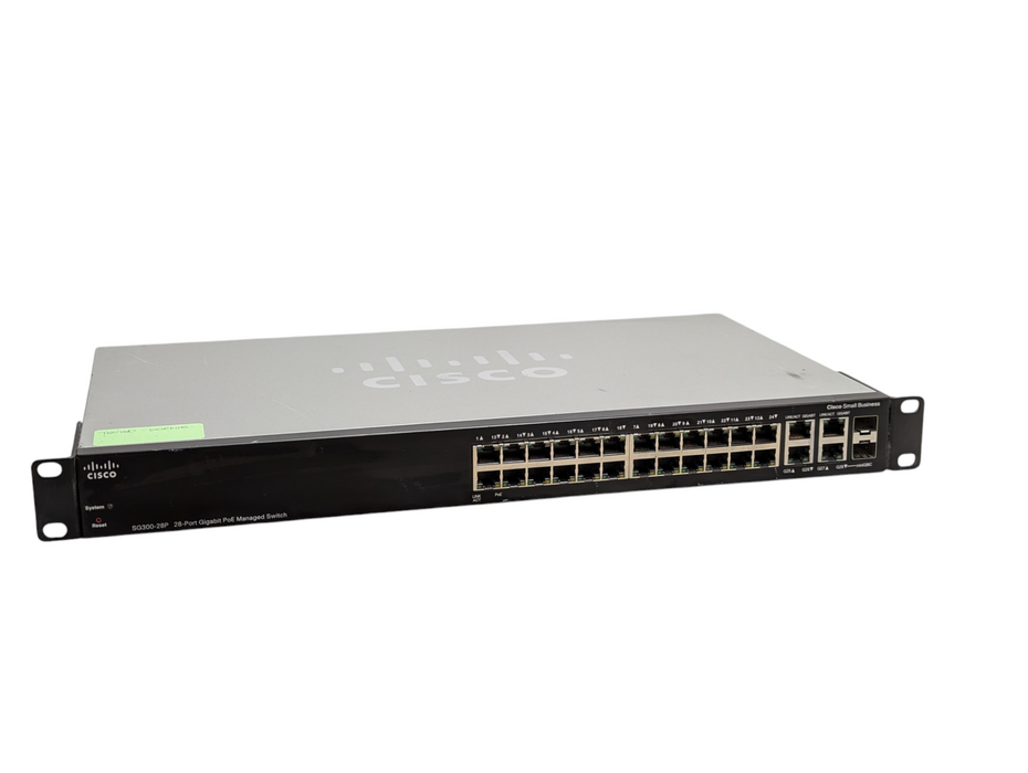 Cisco SG300-28P 28-Port Gigabit PoE Managed Switch 2 SFP Q-