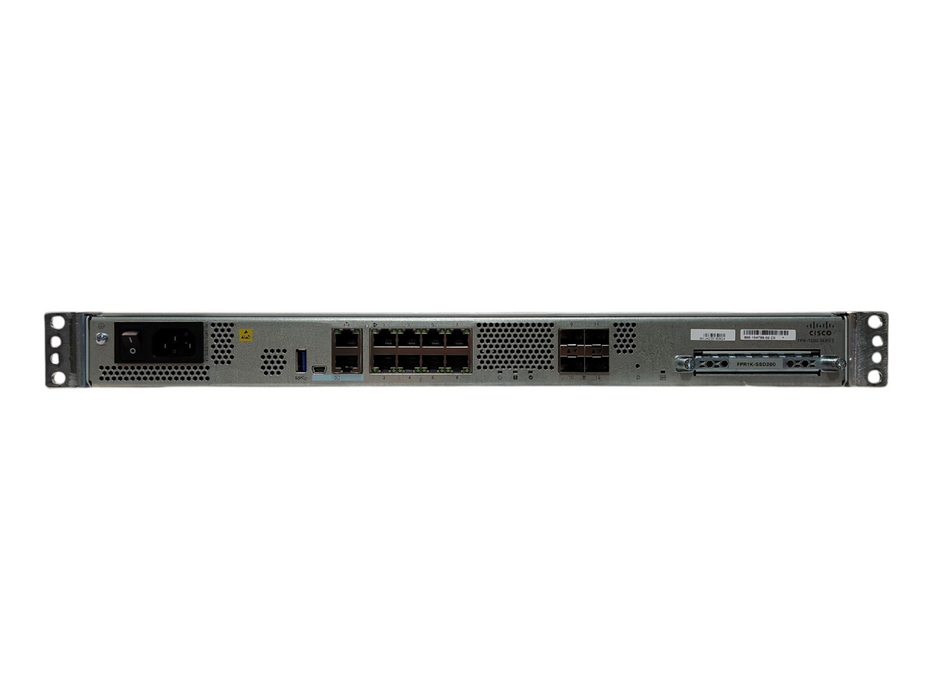 Cisco FirePower FPR-1140 V01 8-Port Gigabit 4x SFP Firewall w/ FPR1K-SSD200