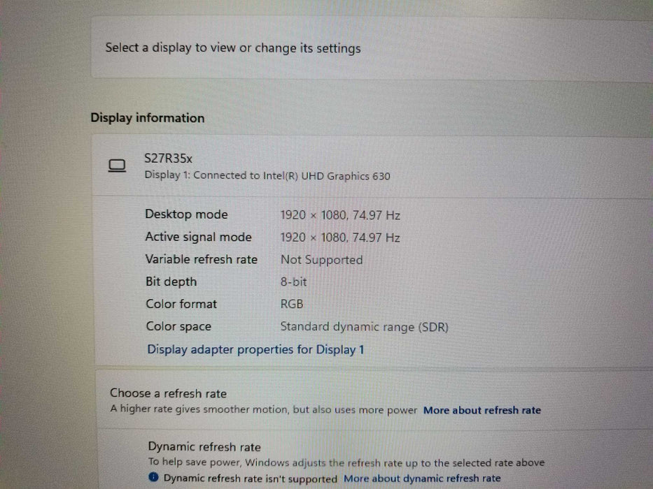 Samsung S27R350FHN 27" 1920 x 1080. 75Hz - HDMI VGI