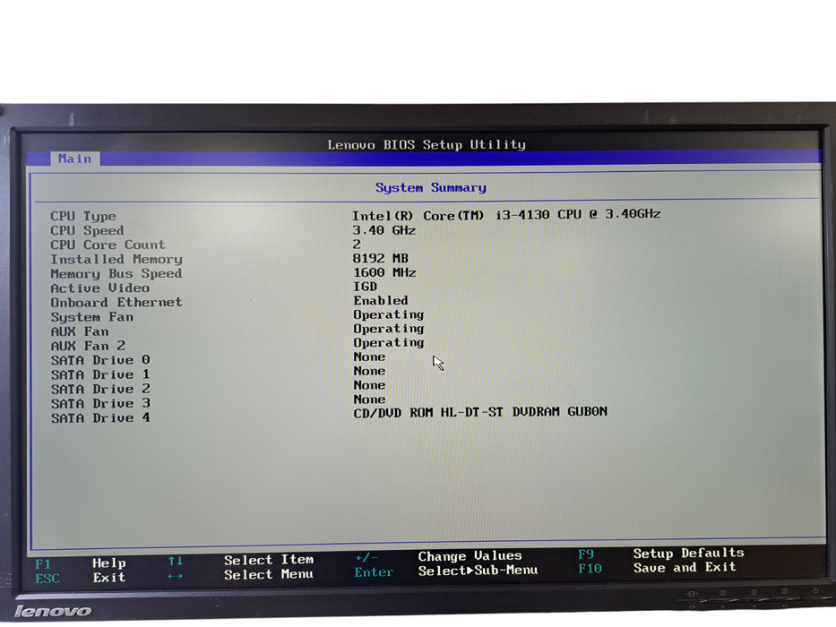 Lenovo ThinkServer RS140 2x 3.5" | Intel Core i3-4130, 8GB DDR3, No HDD's )