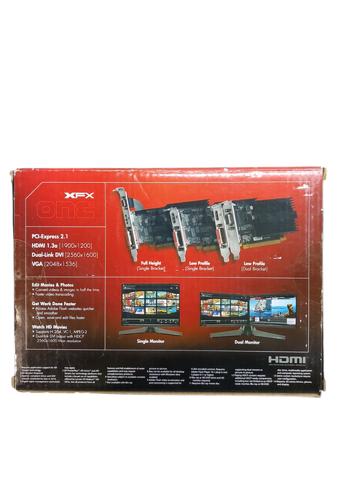 XFX ON-XFX1-PL XFX One DDR3 1GB HDMI DVI VGA Graphics Card