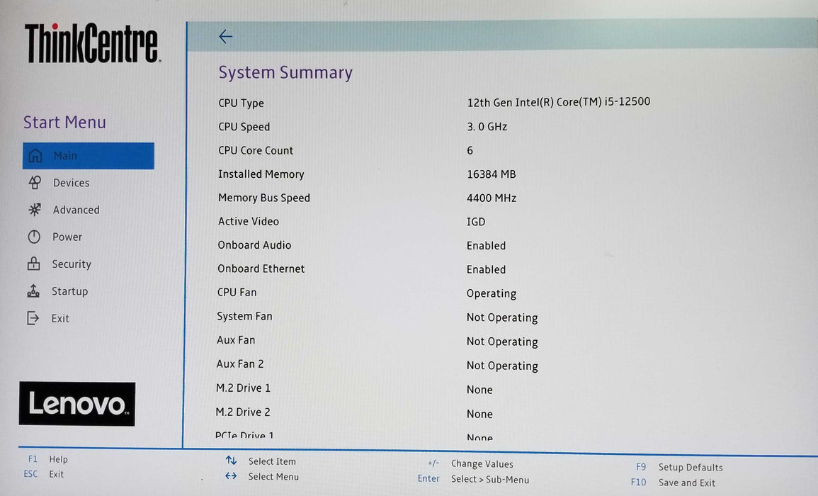 Lenovo ThinkCentre M90s Gen 3 SFF 12th Gen i5-12500 CPU 16GB DDR5 No HDD Q