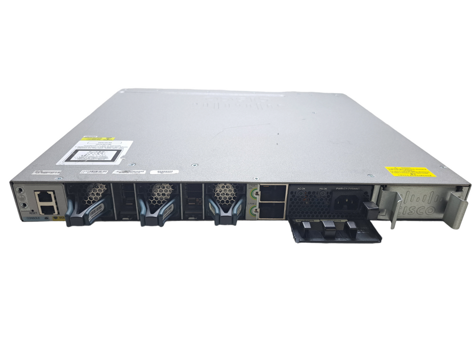 Cisco WS-C3850-48P-E | 48-Port Gigabit PoE+ Network Switch | 1x 715W PSU