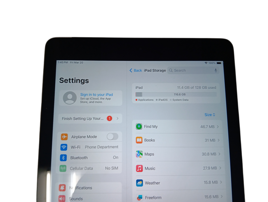 Apple iPad 6th Gen - 128GB - Space Gray [A1954] Q