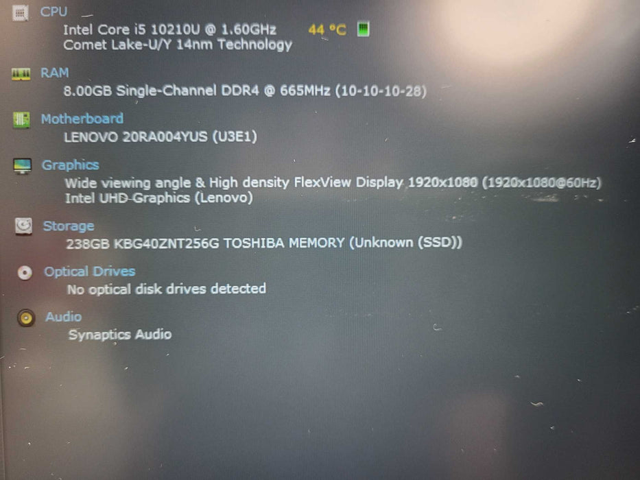 Lenovo ThinkPad E14 Core i5-10210U @ 1.6GHz 8GB RAM 256GB SSD  $ Lap200