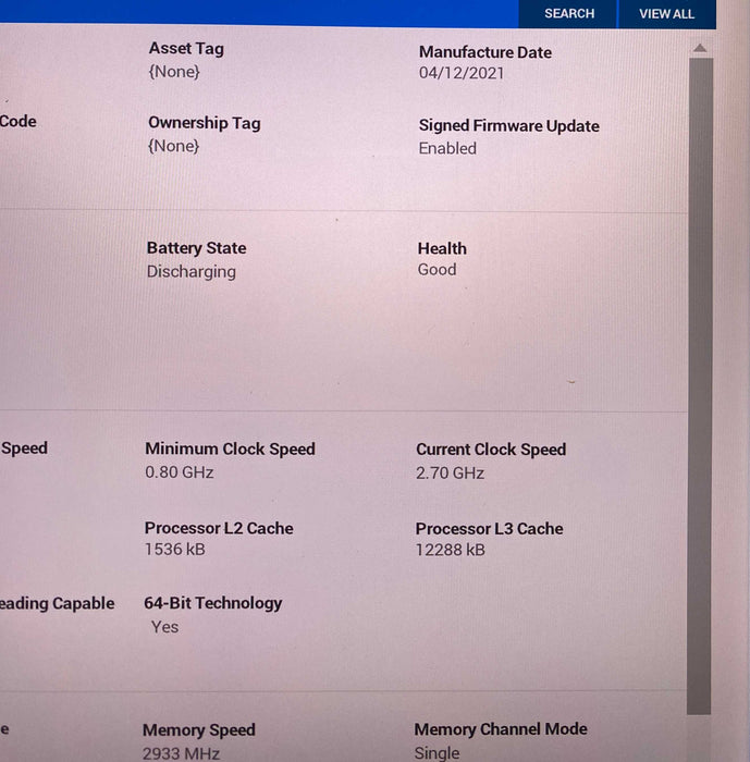Dell Precision 5550 4K TOUCH i7-10750H QUADRO T10004GB GPU 16GB 256SSD READ  Lap200